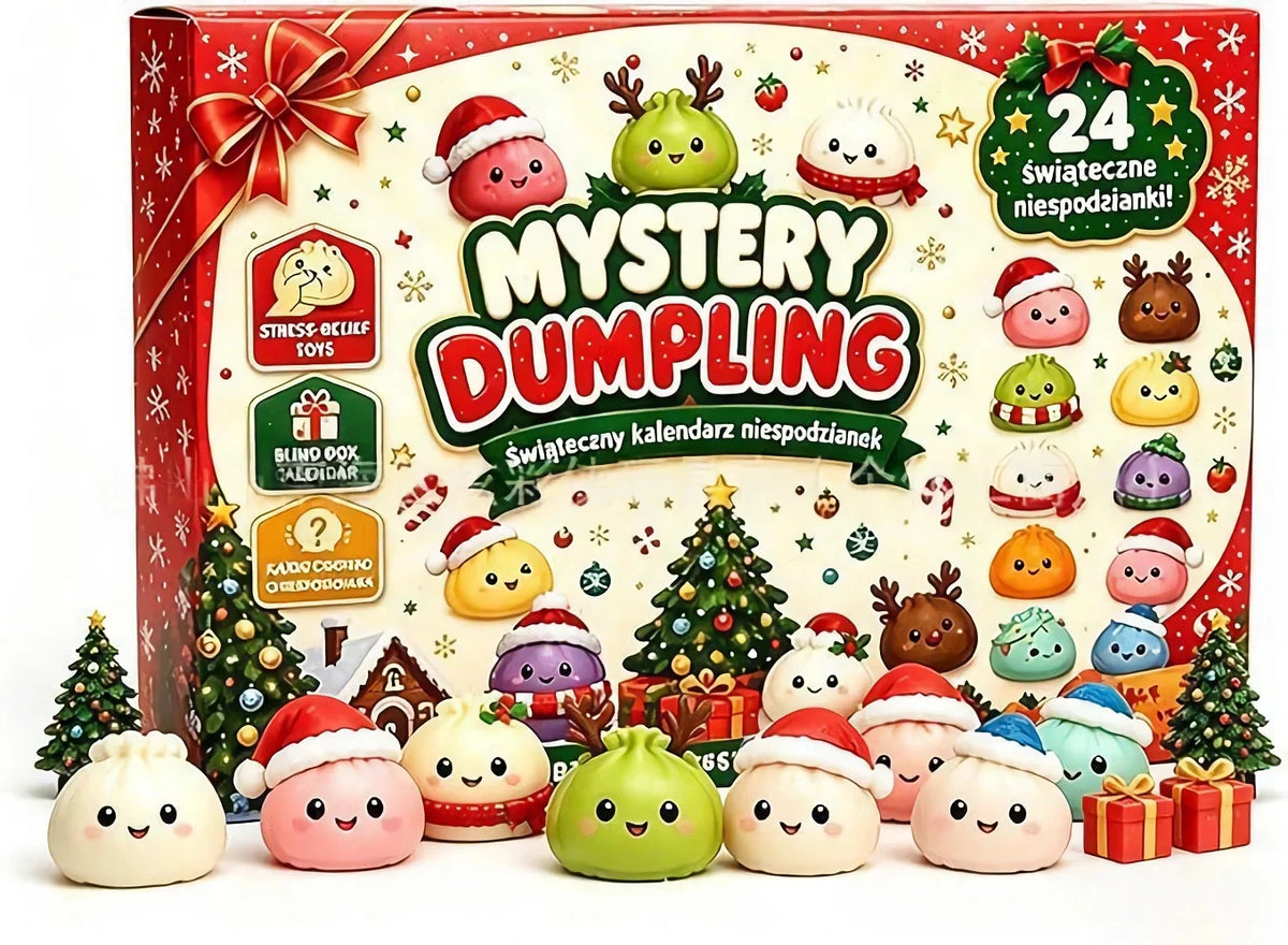 24‑Day Christmas Dumpling Squishy Advent Calendar 2026,Fidget Sensory Countdown Calendar,Surprise Squishies,Stress Relief Fidget